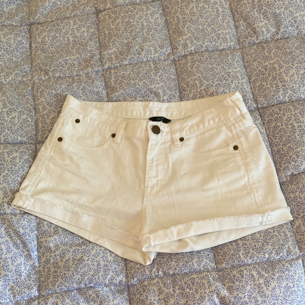 J. Crew White Denim Shorts